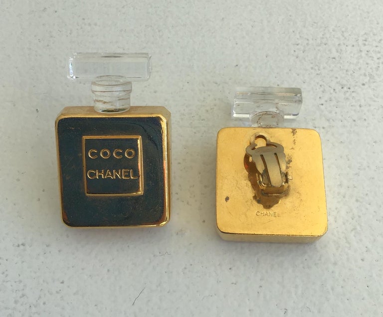 coco chanel bottle earrings