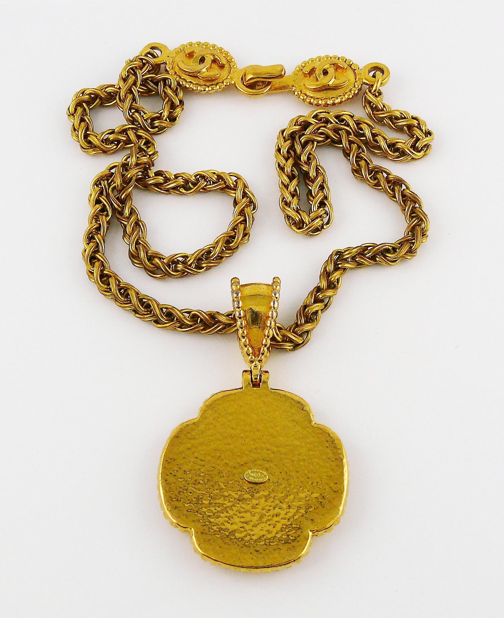 Chanel Vintage Gold Toned Logo Pendant Necklace, 1996 2