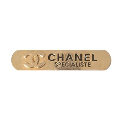 Chanel Vintage Gold Toned Specialist Pin