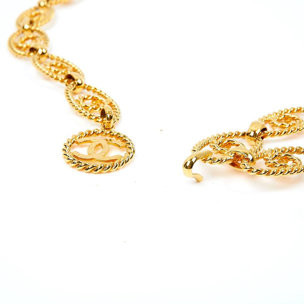 Chanel Vintage Golden Chain Belt with CC symbol 2