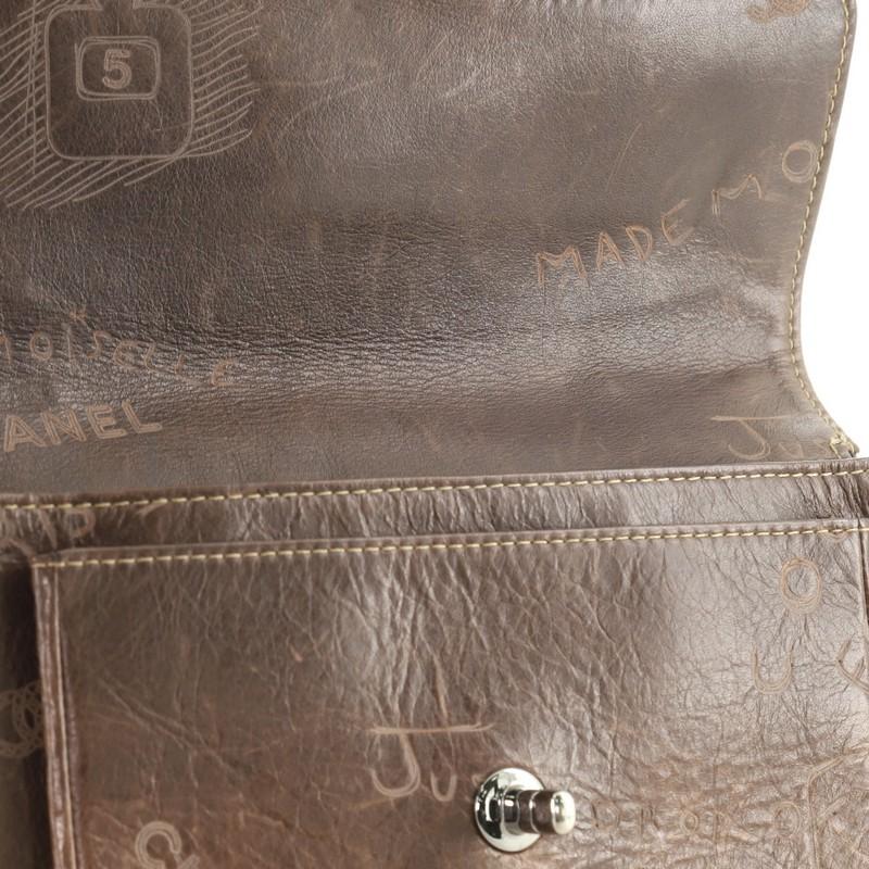 Chanel Vintage Graffiti Mademoiselle Flap Bag Leather Medium 3