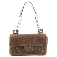 Chanel Vintage Graffiti Mademoiselle Flap Bag Leather Medium