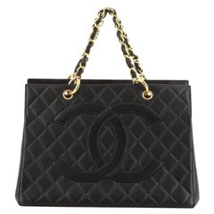 Chanel Vintage Grand Shopping Tote Quilted Caviar