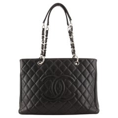 Chanel Vintage Grand Shopping Tote Quilted Caviar