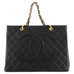 Chanel Vintage Grand Shopping Tote Quilted Caviar