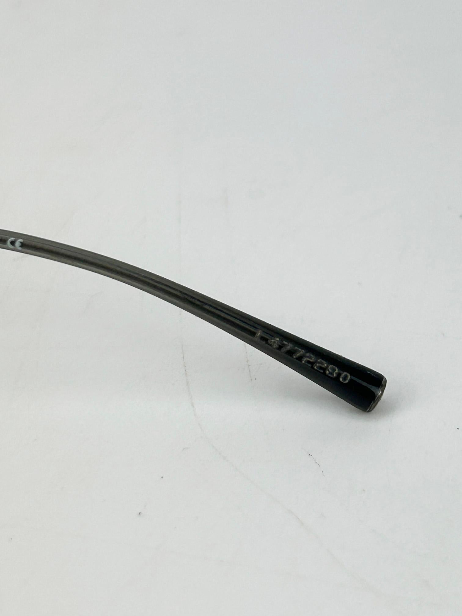 Chanel Vintage Green and Blue Floating Mirror Lens Wire Arm Sunglasses c2000s For Sale 2