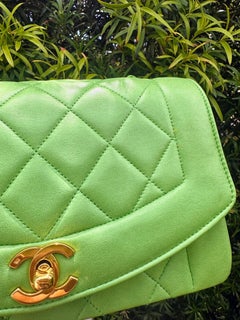 Chanel Vintage Green Small Diana Flap Bag