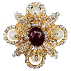 Chanel Vintage Gripoix 1980 Brooch Paris