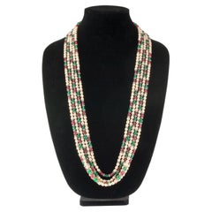 Chanel Retro Gripoix Bead Costume Pearl 5-Strand Necklace 1970s