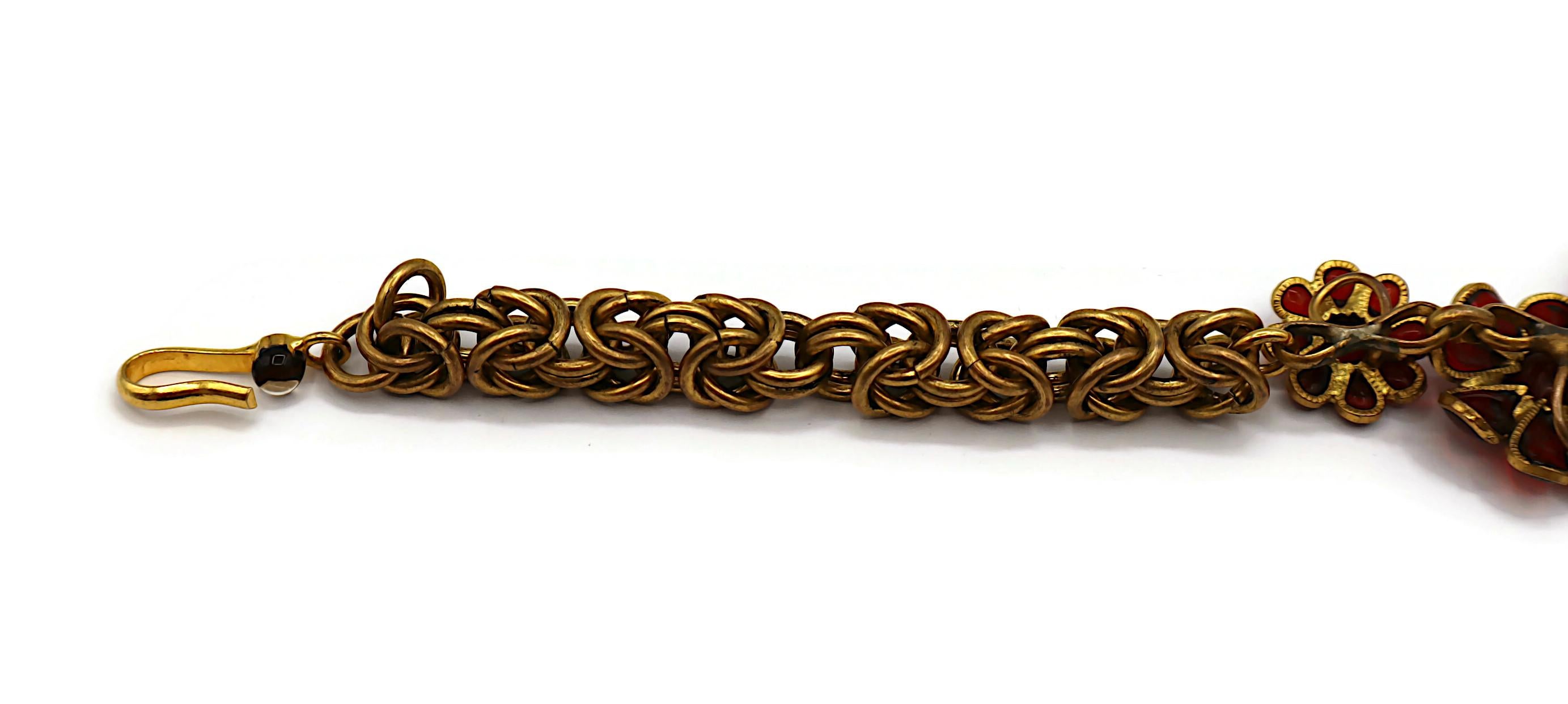 CHANEL Vintage GRIPOIX Poured Glass Floral Necklace For Sale 10