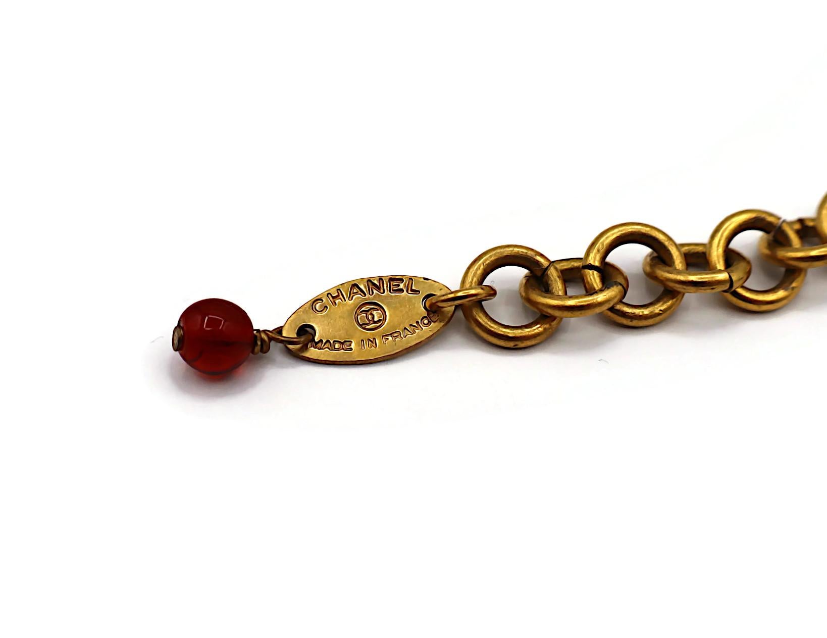 CHANEL Vintage GRIPOIX Poured Glass Floral Necklace For Sale 15