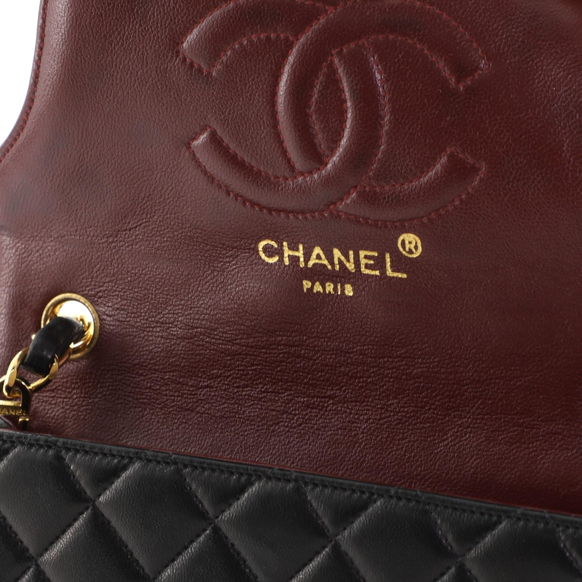 Chanel Vintage Half Moon Two Tone Chain Flap Quilted Lambskin Mini 1