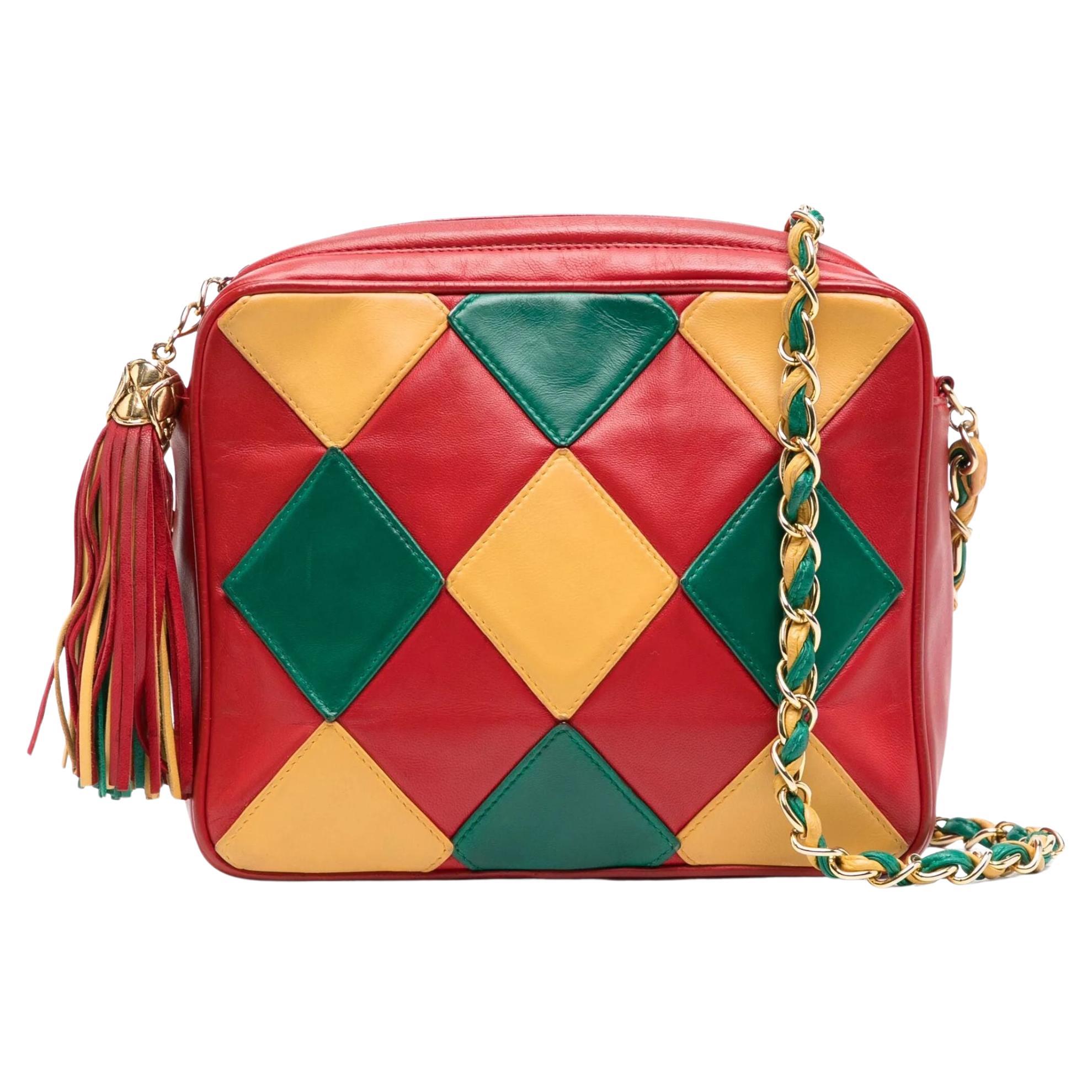 Chanel Vintage Harlequin Tassel Bag