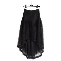 Chanel Vintage Haute Couture Fall/Winter 2003 Black Swiss Dot Tulle Skirt