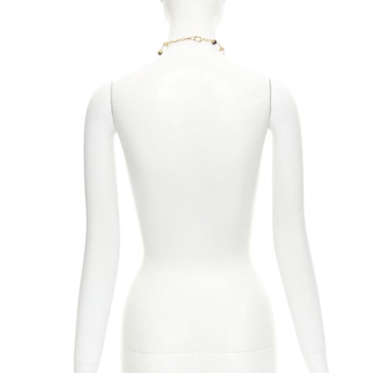 CHANEL Vintage Haute Couture Goosens Testa di leone nero con perle sintetiche in vendita 1