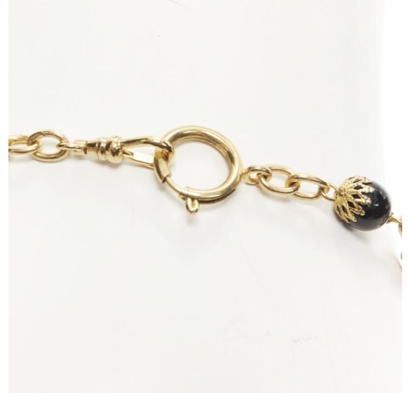 CHANEL Vintage Haute Couture Goosens Testa di leone nero con perle sintetiche in vendita 5