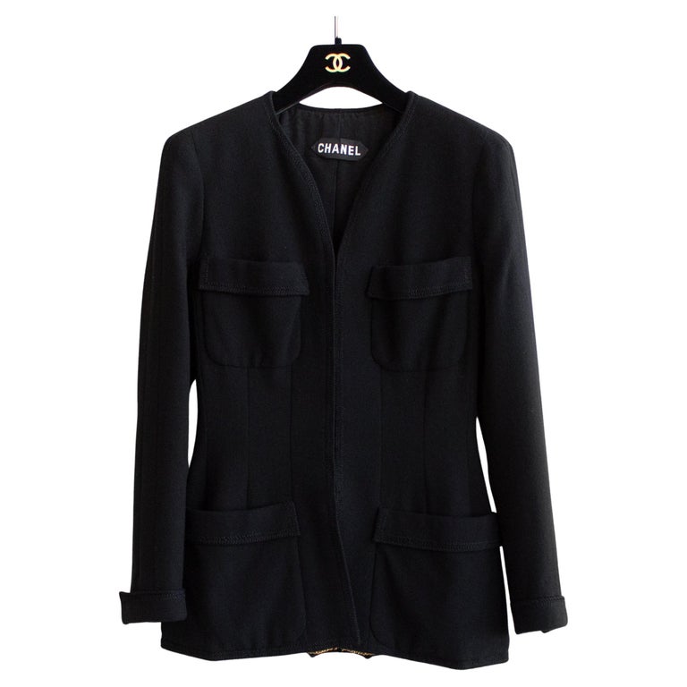 chanel jacket black