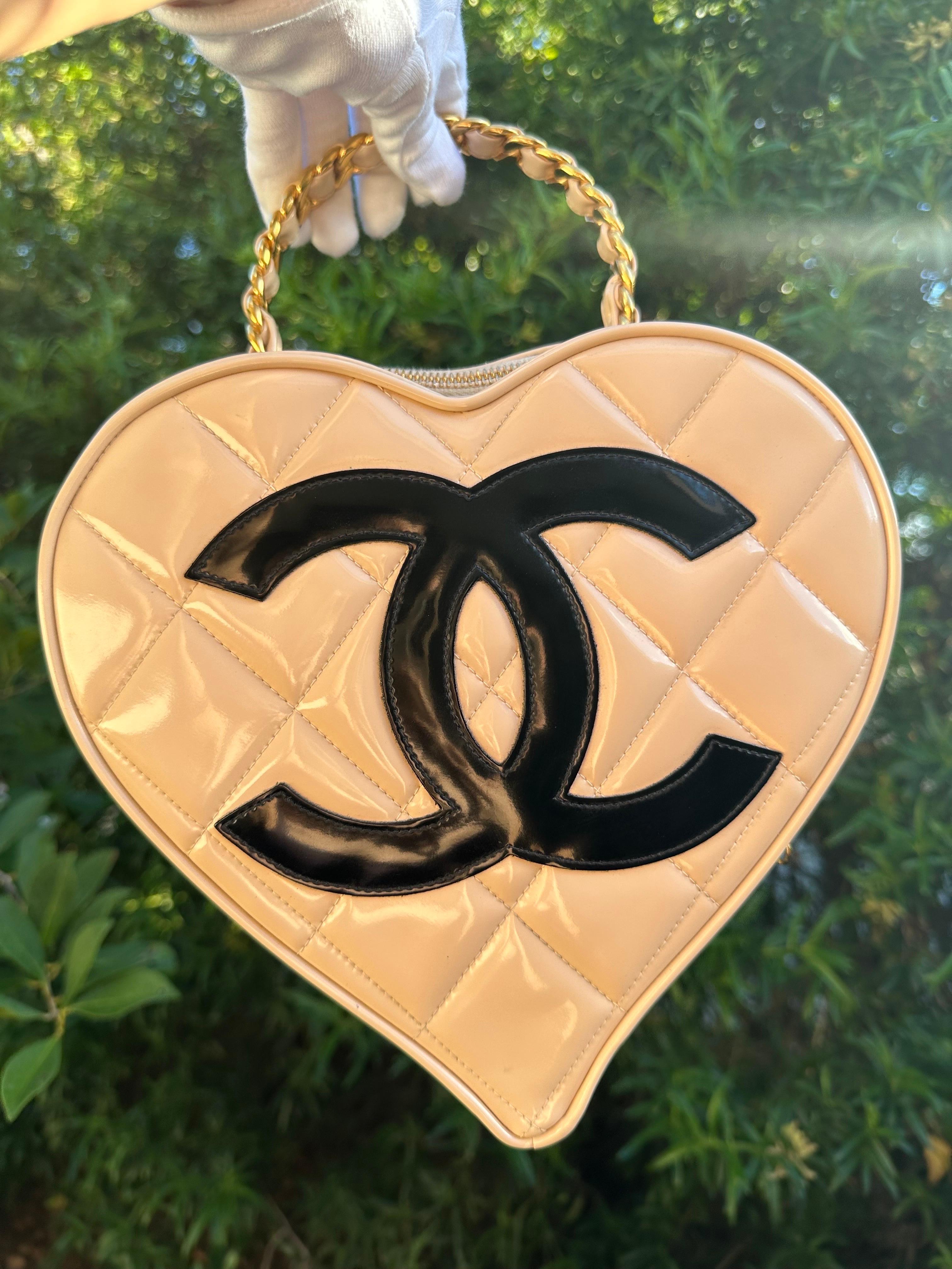 Chanel Vintage Heart Vanity Top Handle Bag 1