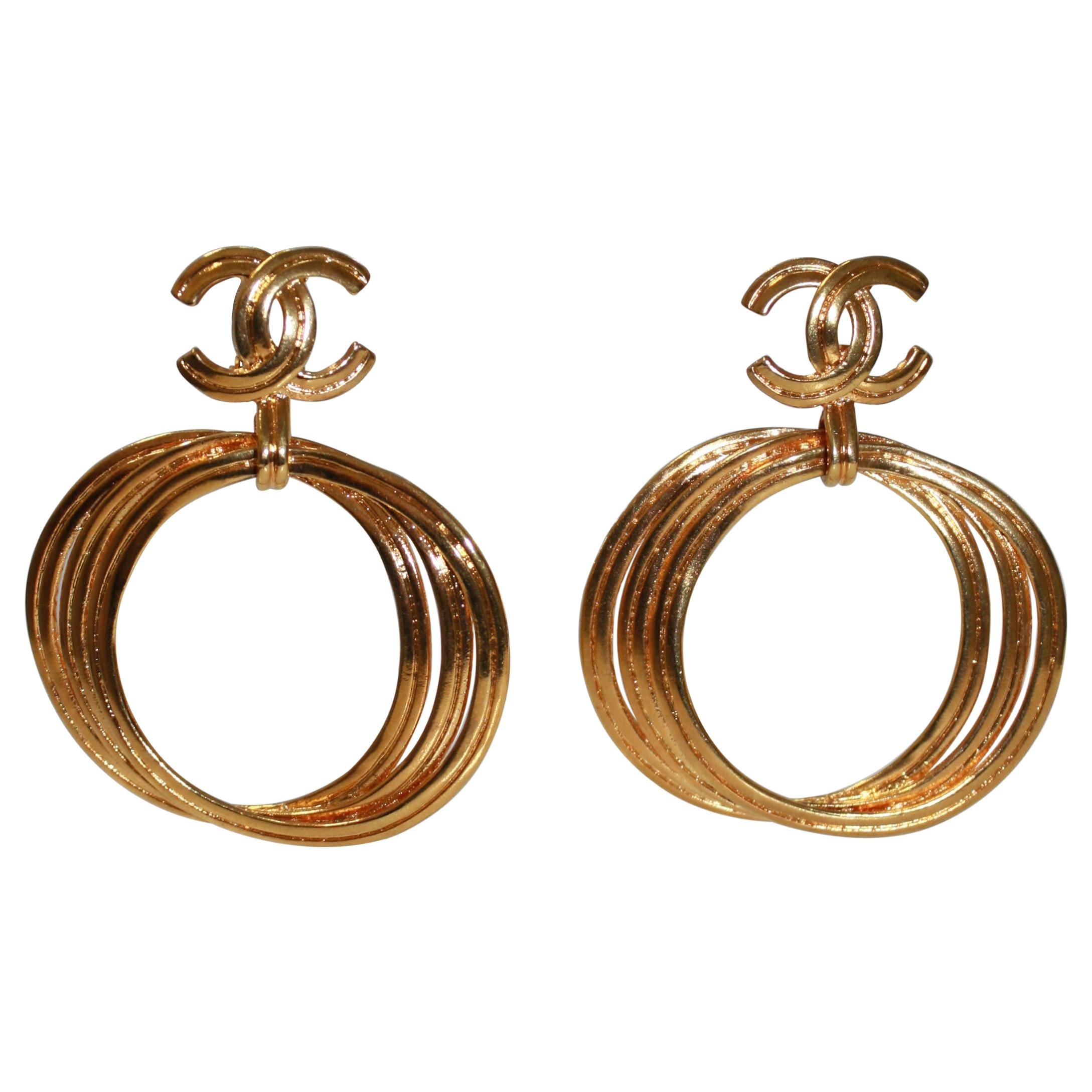 Chanel Vintage Hoop Earrings