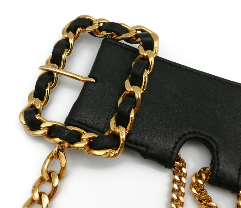 Chanel Vintage Iconic Leather Multi Chain Tassel Runway Belt Fall