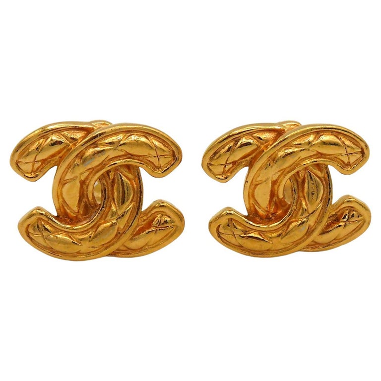 Chanel Vintage CC Logo Clip-On Earrings