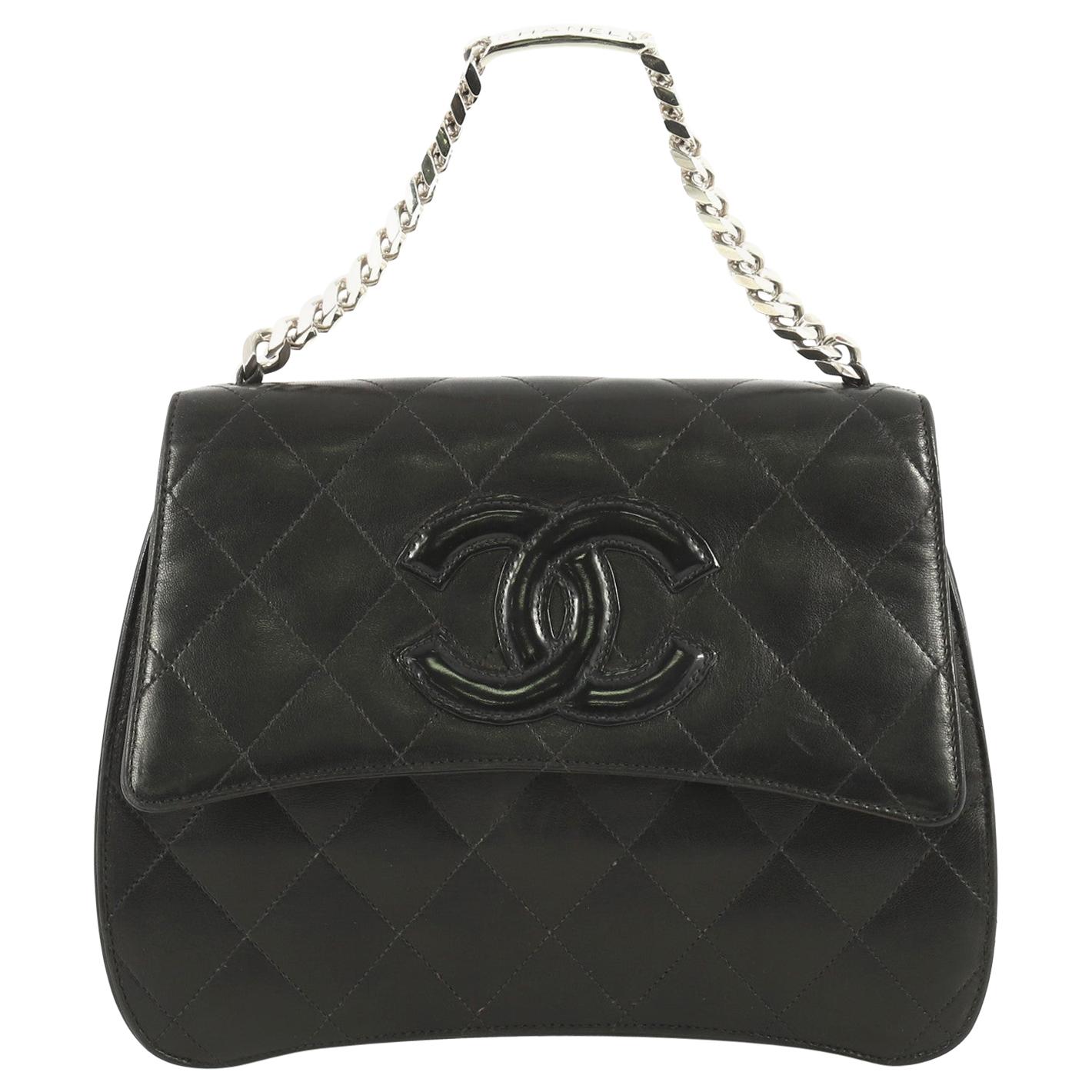 Chanel Vintage ID Bracelet Bag Quilted Lambskin Medium