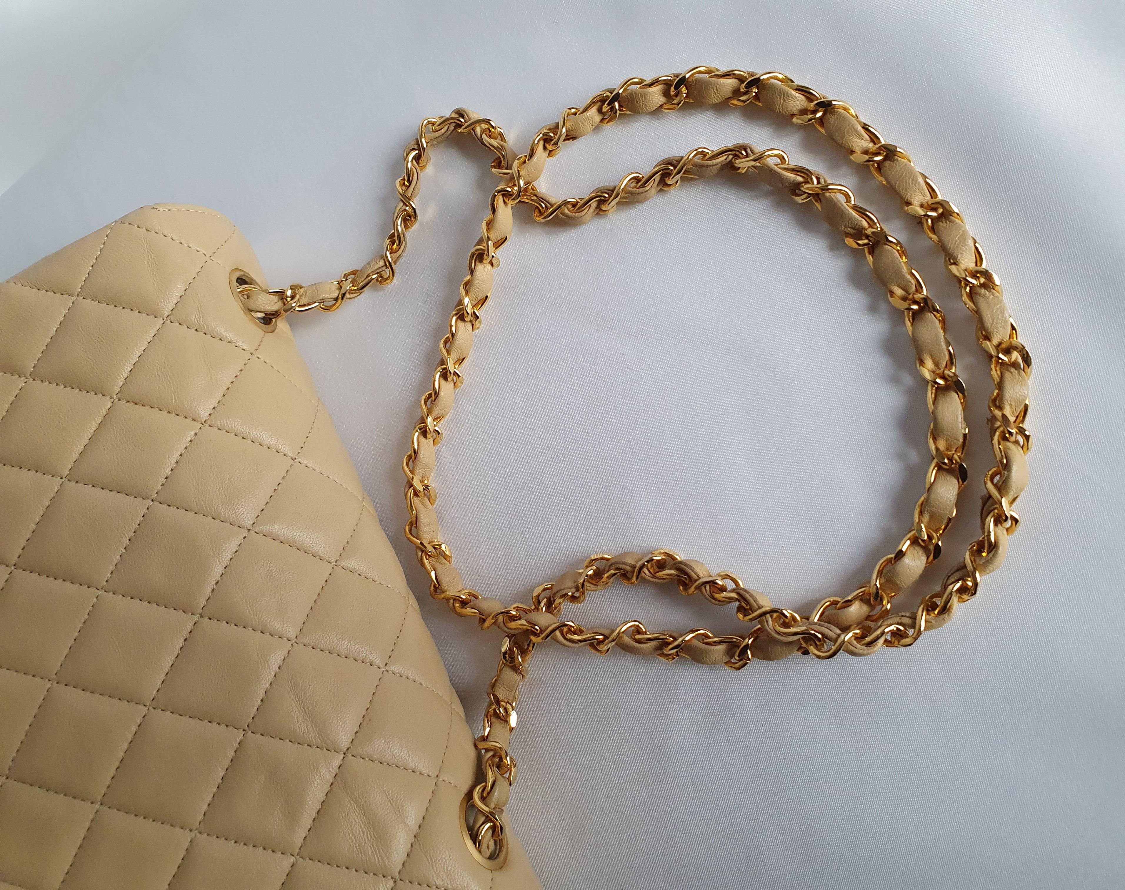 Chanel Vintage in beige leather 5