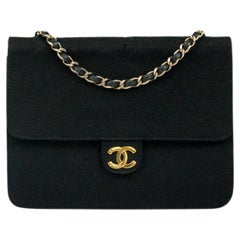 CHANEL, Vintage in black jersey