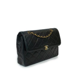 Chanel, Vintage in schwarzem Leder