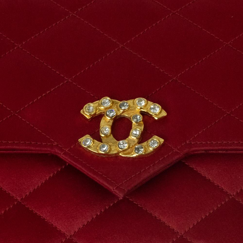 Chanel, Vintage in red silk For Sale 11