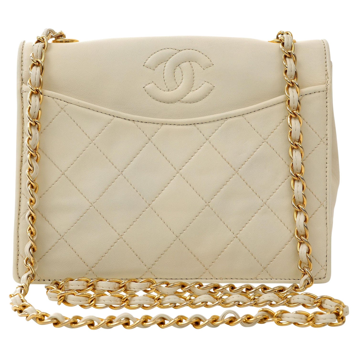 Chanel Chesterfield Flap Bag Quilted Calfskin Jumbo at 1stDibs