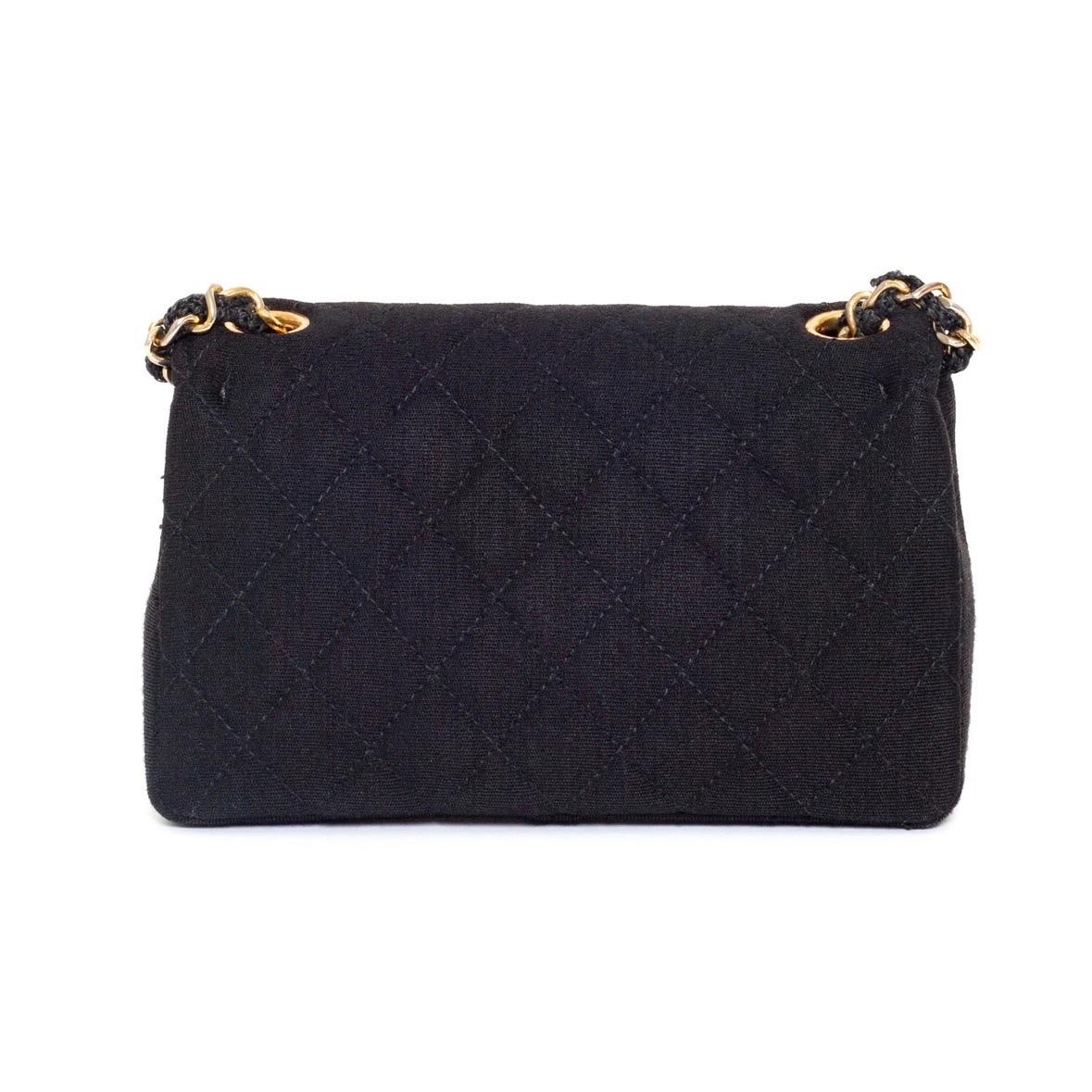 Chanel Vintage Jersey Quilted Flap Bag (1990s) 4