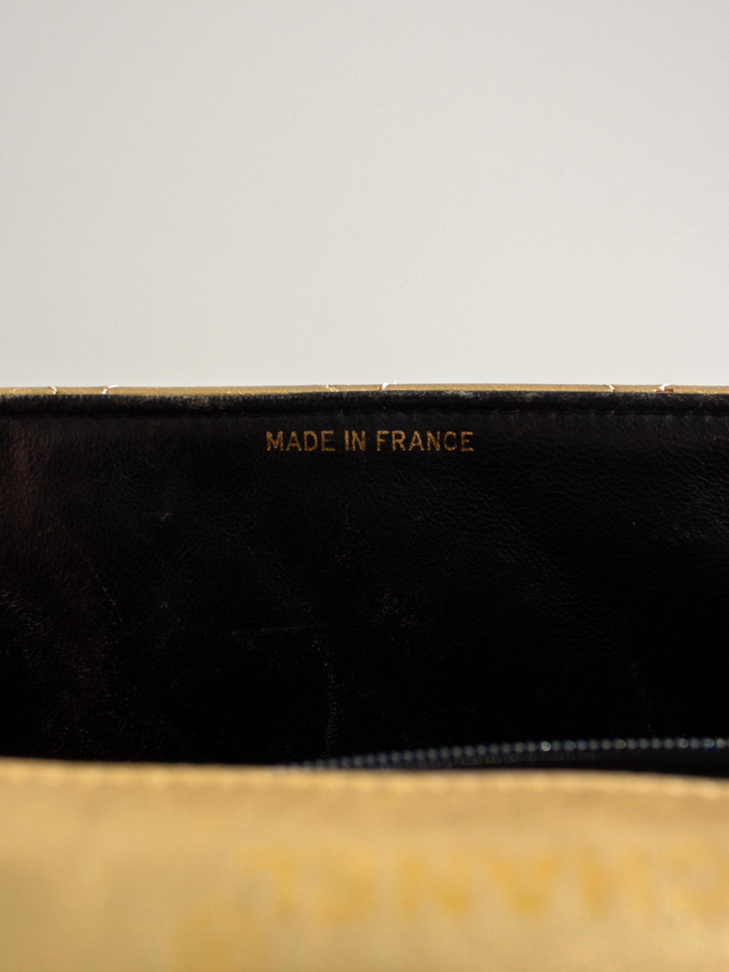 Chanel Vintage Jumbo XL Maxi Flap Metallic Gold 1990s Lambskin Bag 14