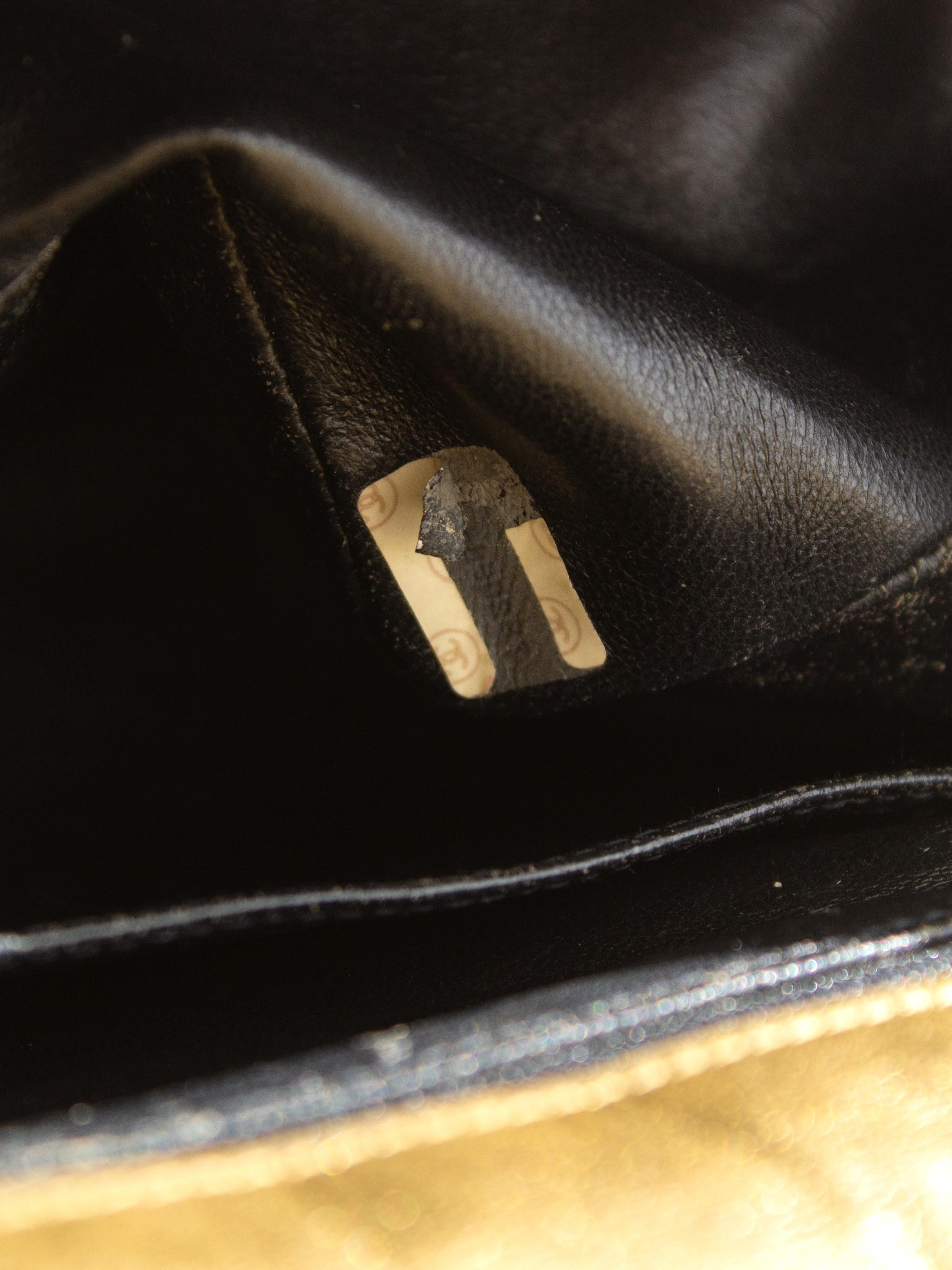 Chanel Vintage Jumbo XL Maxi Flap Metallic Gold 1990s Lambskin Bag 15