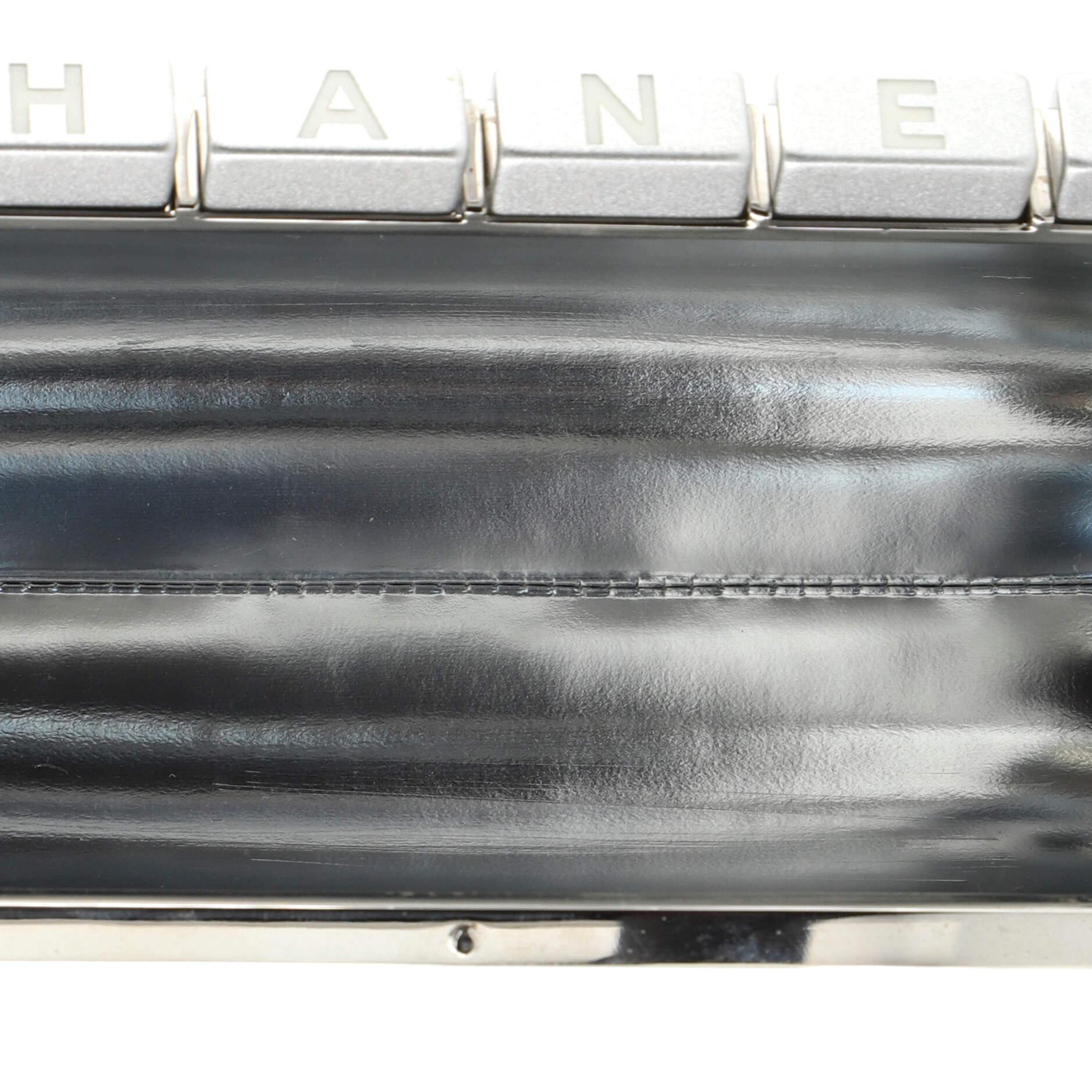 Chanel Vintage Keyboard Clutch Metal 1