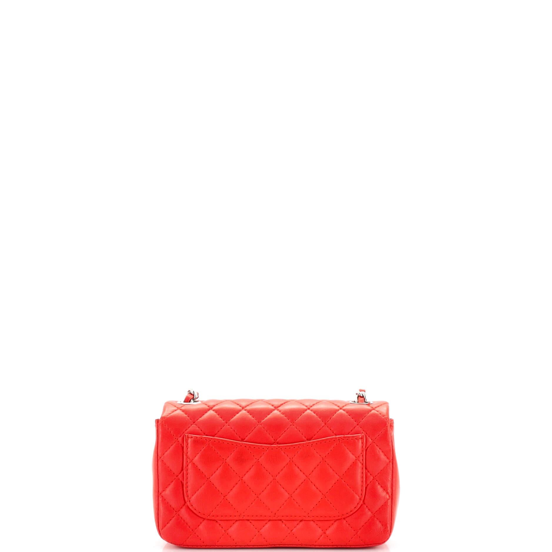 Chanel Vintage Ladybug Flap Bag Quilted Lambskin Mini In Good Condition In NY, NY