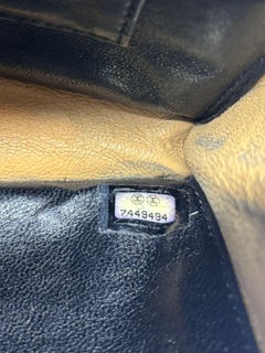 Chanel Vintage Lambskin Chocolate Bar Quilt Handcuff Wristlet Zip Clutch