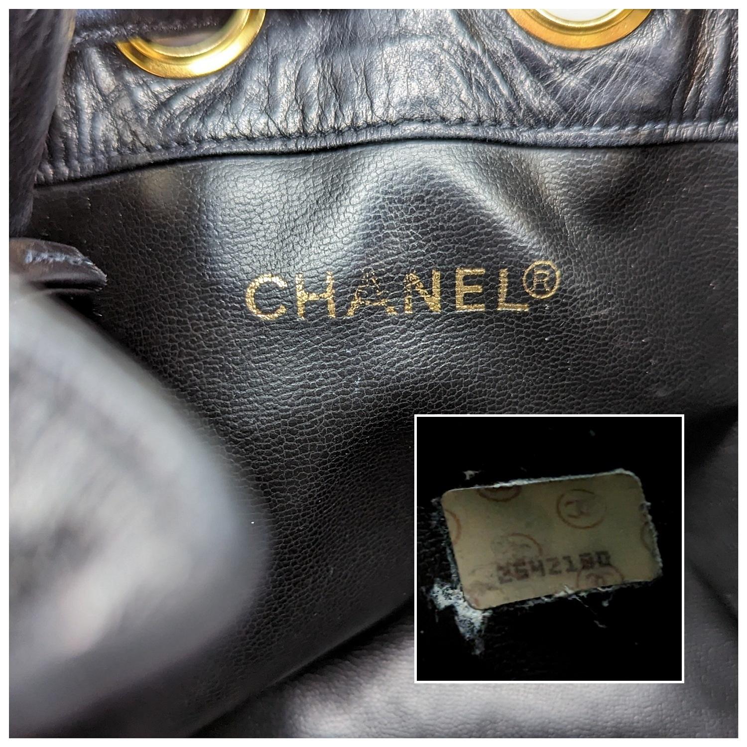 Chanel Vintage Lambskin Drawstring Bucket Bag 4