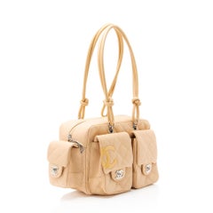 Chanel Vintage Lambskin Ligne Cambon Mini Reporter Satchel