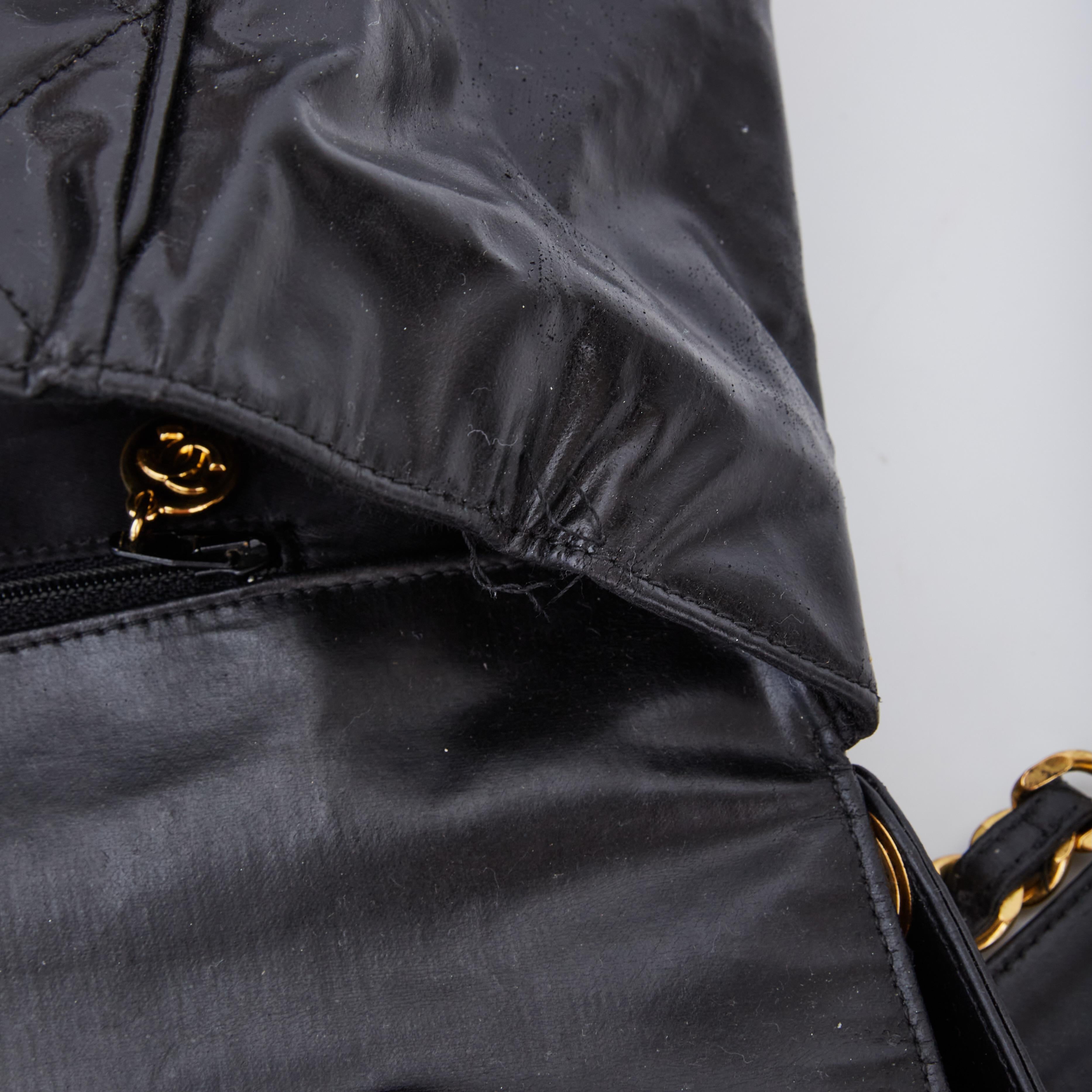 Chanel Vintage Lambskin Mademoiselle XXL Flap Bag For Sale 3