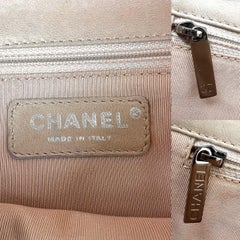 Chanel Vintage Lambskin Quilted Pile Ou Face Flap Beige Clair Shoulder Bag