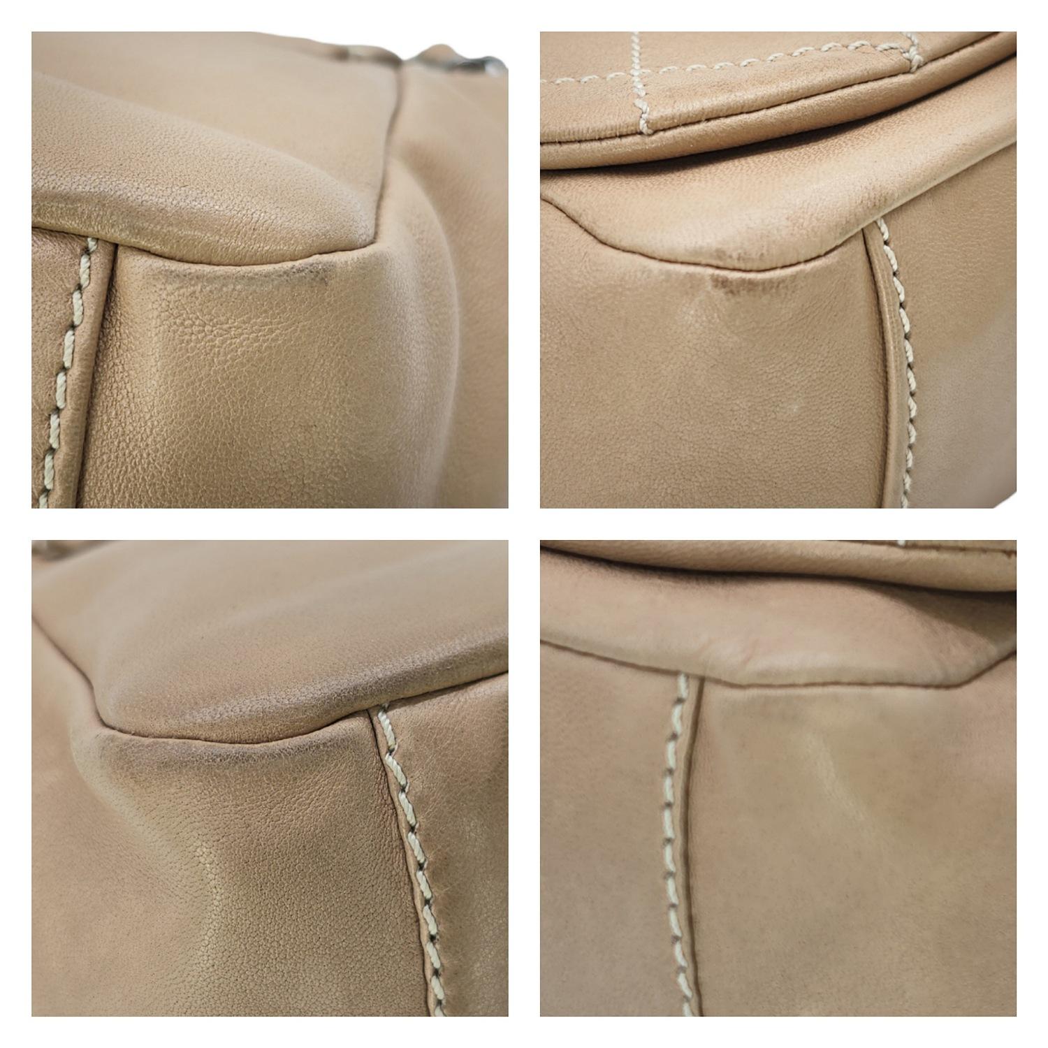 Chanel Vintage Lambskin Surpique Accordion Flap Bag For Sale 5