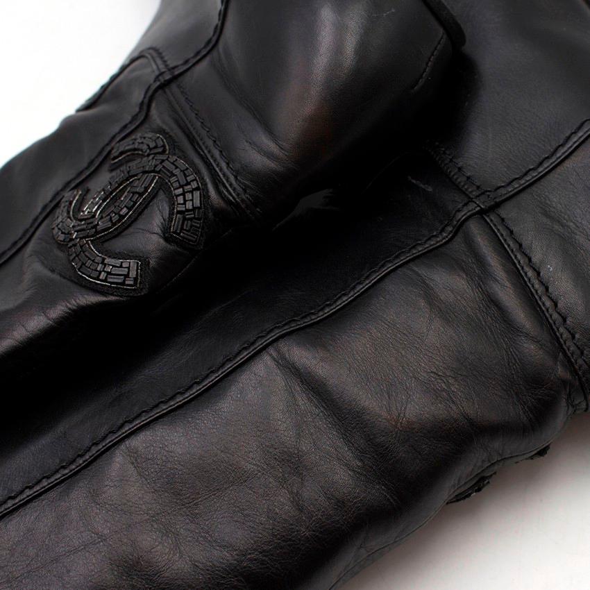 Chanel Vintage Leather Boots - Size EU 36 4