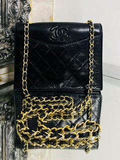 Chanel Vintage Leather Diamond Stich 'CC' Logo Handbag