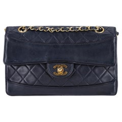 Chanel Vintage Leather Double Paris Flap Bag