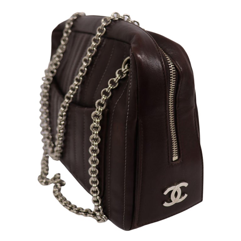 CHANEL 2003-2004 brown Mademoiselle handbag