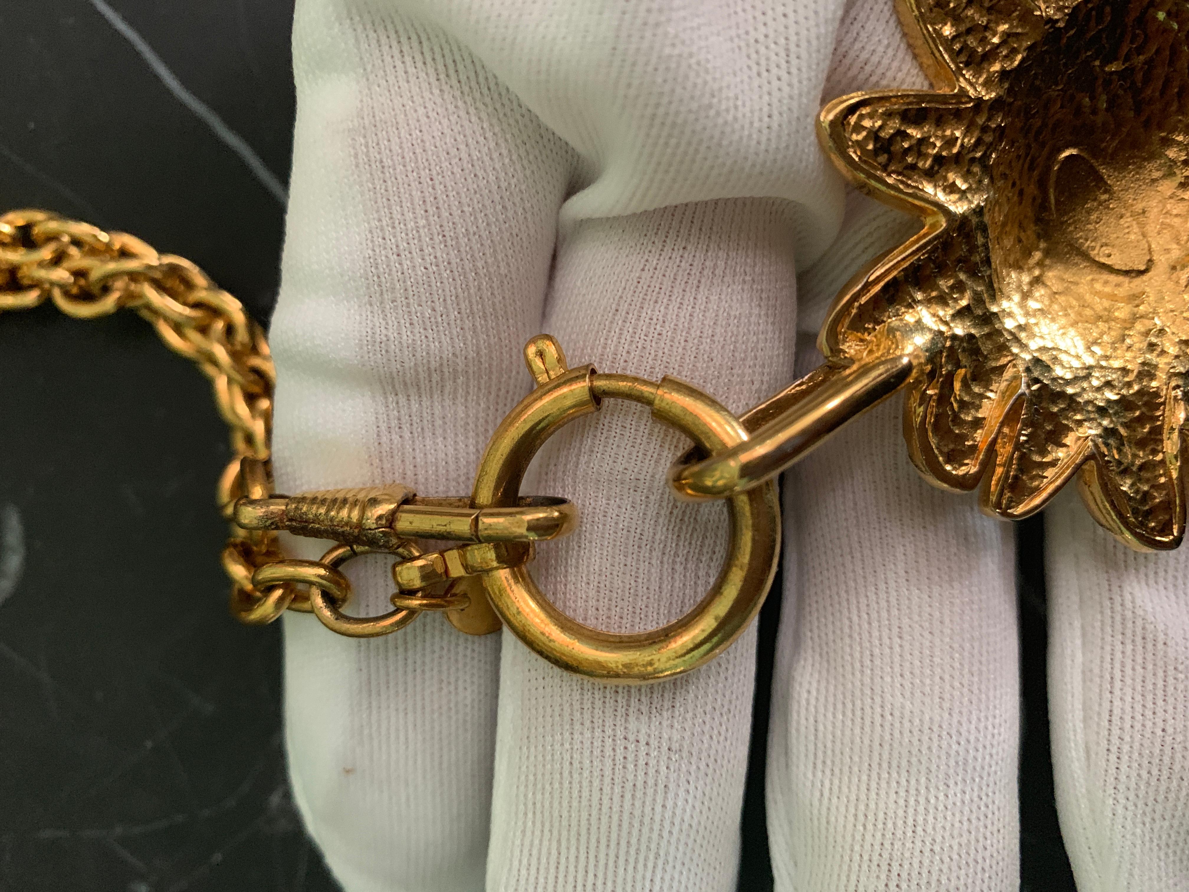 Women's or Men's Chanel Vintage Lion Necklace 