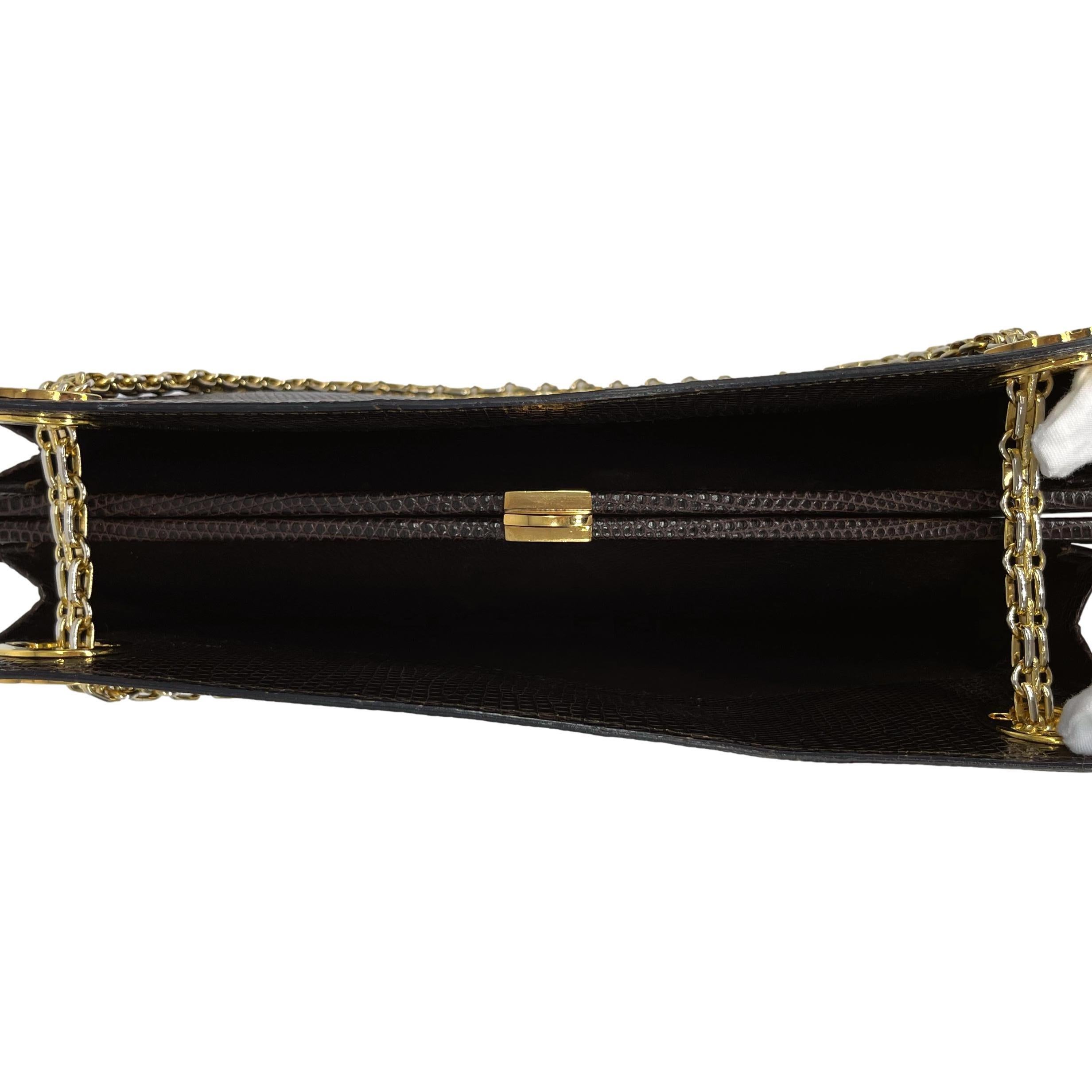 Chanel Vintage Lizard CC Bijoux Chain Shoulder Bag with Gold Hardware, 1980. 6
