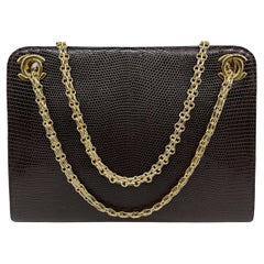 Chanel Vintage Lizard CC Bijoux Chain Shoulder Bag with Gold Hardware, 1980.