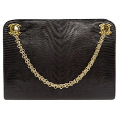 Chanel Vintage Lizard CC Bijoux Chain Shoulder Bag with Gold Hardware, 1980.